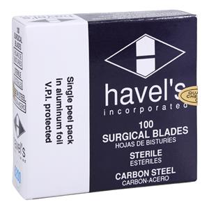 Blade Surgical Carbon Steel Sterile Disposable 100/bx