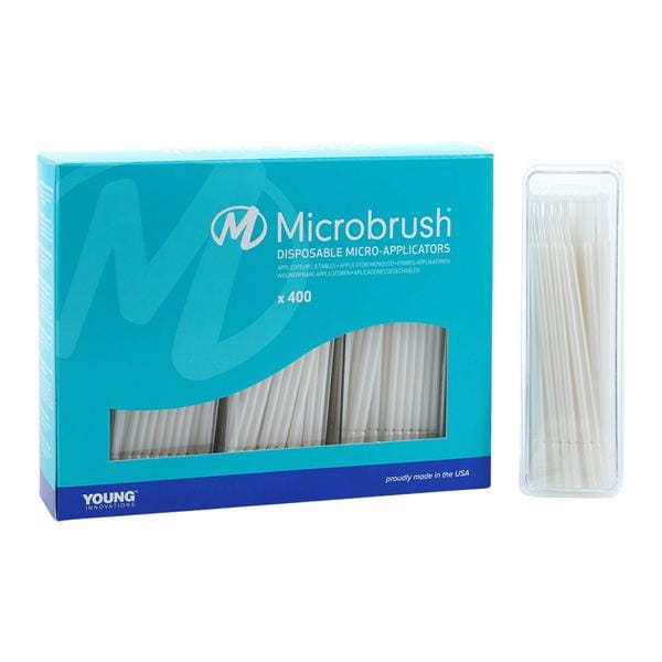 Microbrush Plus Bendable Micro Applicator White 400/Pk