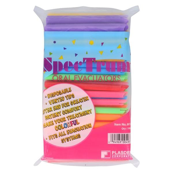 Spectrum Bendable Evacuator Tip Vented Assorted 100/Bx