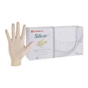 Silkcare Latex Exam Gloves X-Small Natural Non-Sterile