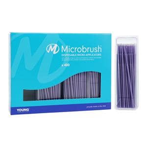 Microbrush Plus Bendable Micro Applicator Purple 400/Pk