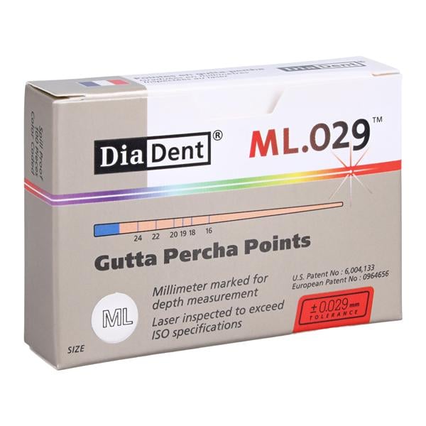 ML.029 Hand Rolled Gutta Percha Points White 100/Bx