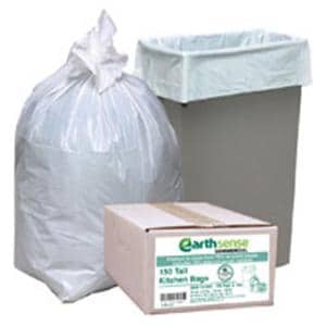 Earthsense Trash Liner White 13 Gallons 24x33" 150/Ca