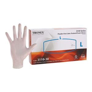 Latex Exam Gloves Large Natural Non-Sterile, 10 BX/CA