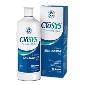 CloSYS Finishing Original Unflavored Oral Rinse 32 oz Blister Pack 32oz/Bt, 12 BT/CA