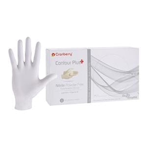 Contour Plus Nitrile Exam Gloves Small Pro White Non-Sterile