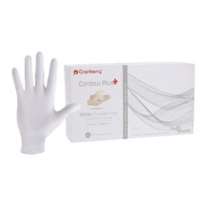 Contour Plus Nitrile Exam Gloves Medium Pro White Non-Sterile