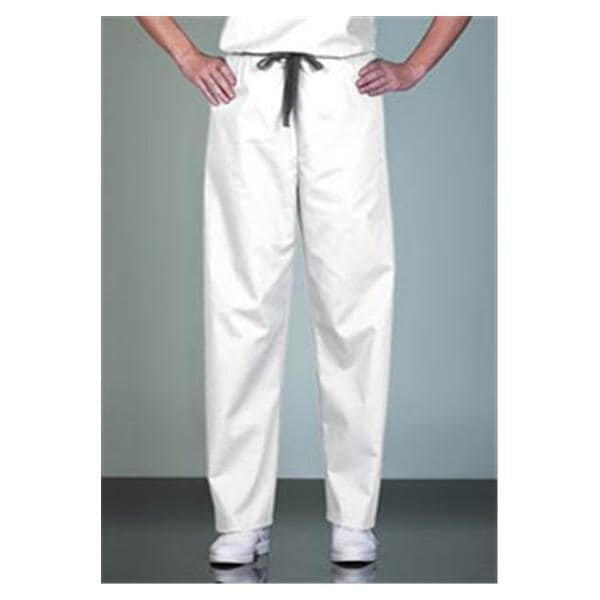 Scrub Pant 1 Pocket Large White Unisex Ea