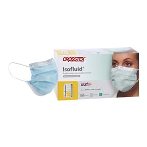 Isofluid Mask ASTM Level 1 Anti-Fog Turquoise 50/Bx