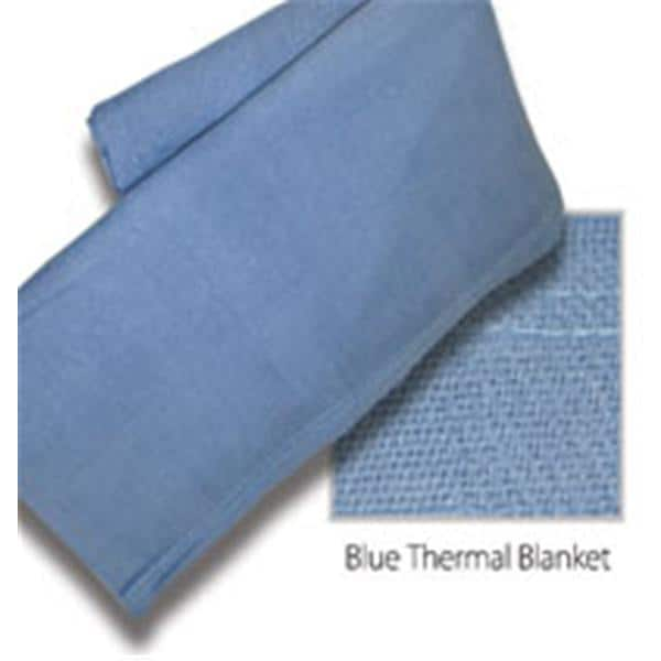 Blanket Thermal 66x90" 55% Cotton/45% Polyester Blue Ea