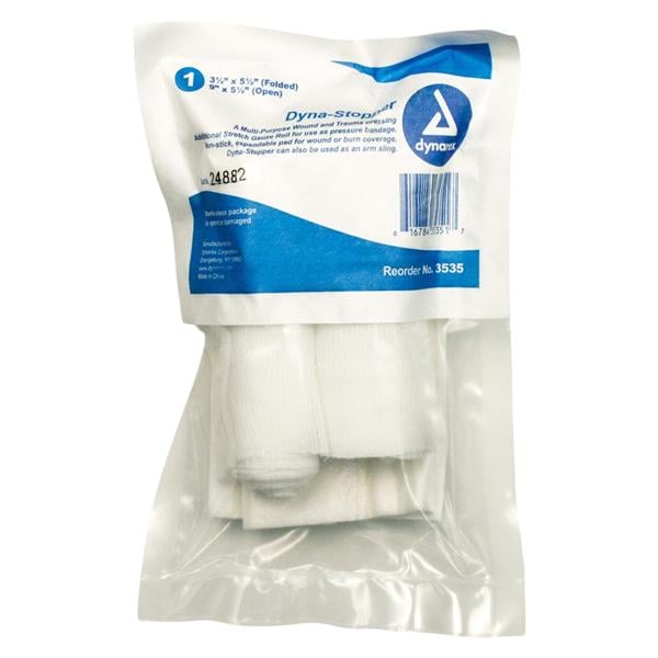 Dyna-Stopper Cotton Trauma Bandage 3-1/2x5-1/2" Sterile Non-Adherent