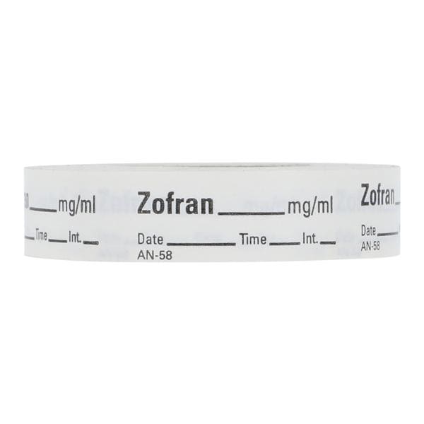 Anesthesia Tape DTI Zofran mg/ml White 1/2x500" 333/Rl