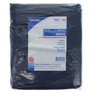 Exam Shorts Spunbonded Polypropylene Dark Blue Unisize Disposable 50/Ca