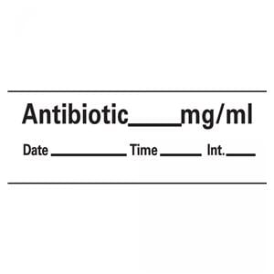 Anesthesia Tape DTI Antibiotic mg/ml White Paper 1/2x500" 333/Rl