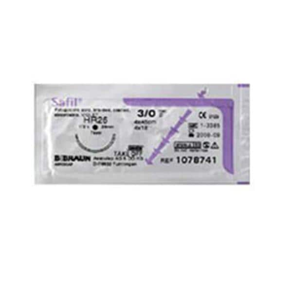 Safil Suture 5-0 18" Polyglycolic Acid Braid HSMP-9 Undyed 36/Bx