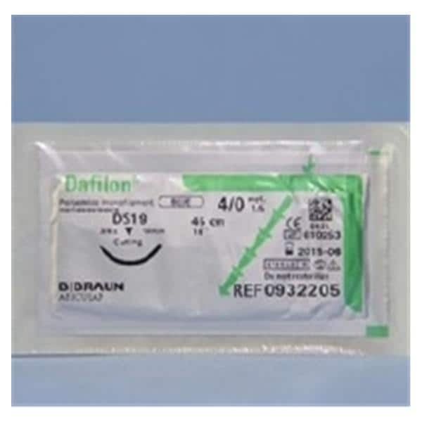 Dafilon Suture 4-0 18" Polyamide Monofilament DS-19 Blue 12/Bx