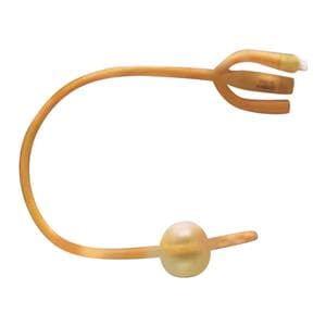 Gold 3-Way Foley Catheter Straight Tip Silicone 22Fr 5cc