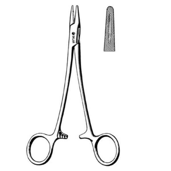 Mayo-Hegar Needle Holder Cross Serrated Wide Jaws 7" Stainless Steel Ea