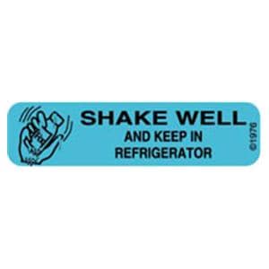 Communication Label Paper Shake Well Refrigerate 1000/Bx