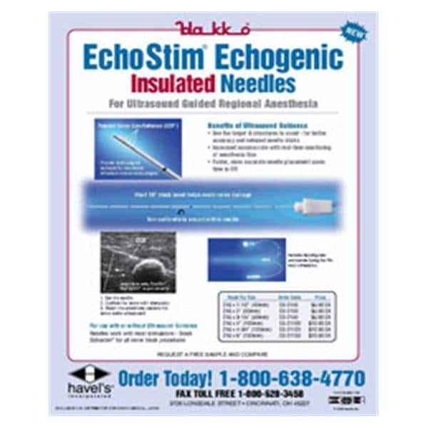 EchoStim Echogenic Needle 21g 3-1/8