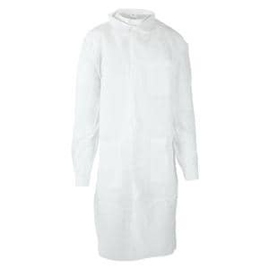 Protective Lab Coat Antistatic Non Woven Polypropylene X-Large White 30/Ca