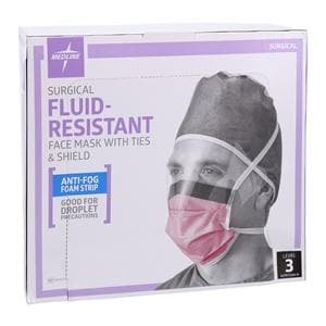 Max X Surgical Combination Mask / Shield ASTM Level 3 Anti-Fog Purple 100/Ca