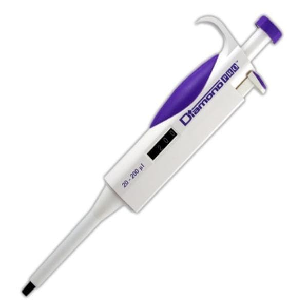 Diamond PRO Adjustable Volume Pipette 20-200uL Graduated Lavender Ea