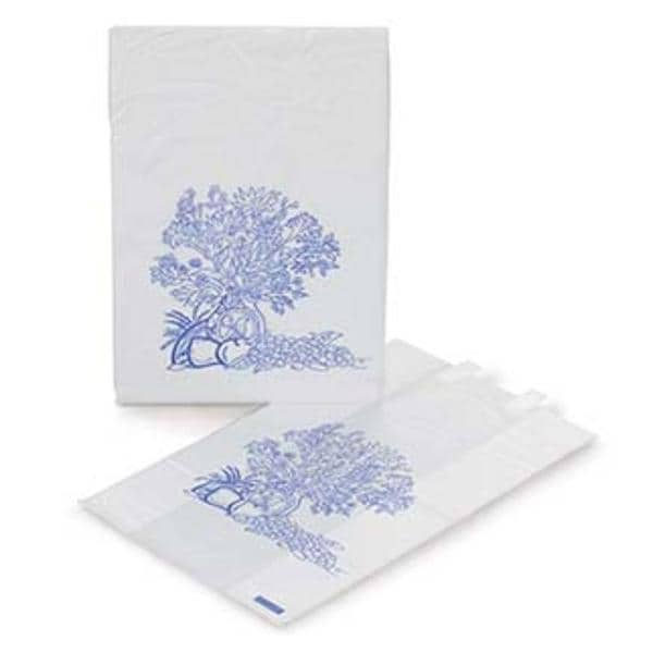 Bedside Bag White/Blue Floral 7x11-1/2x3-1/2