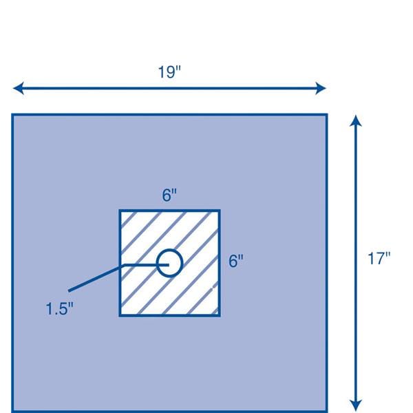 ResiStat 20x18" Non-Sterile Surgical Drape 1-1/2" Fenestrated