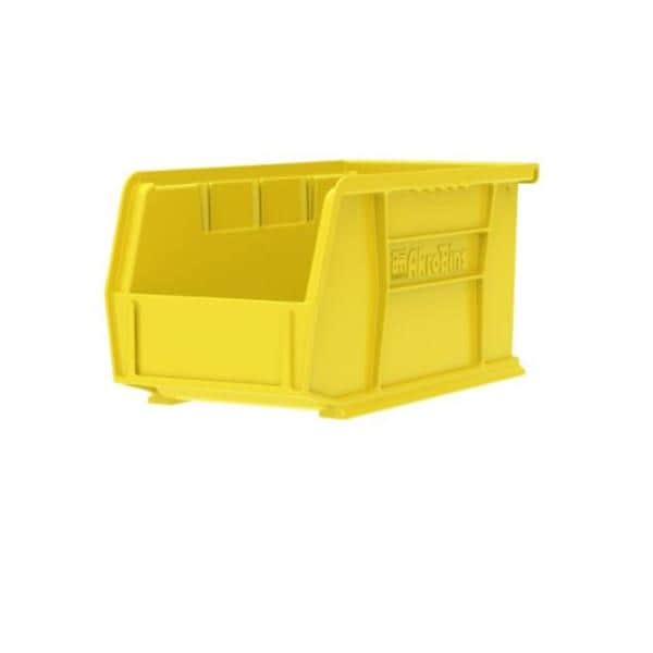 AkroBins Storage Bin Yellow Polymer With Label Holder 10-7/8x5-1/2x5" 12/Cr