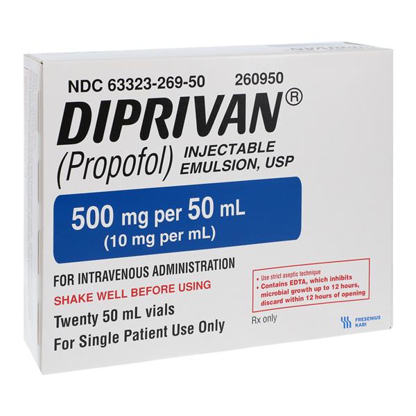 Diprivan Injection 10mg/mL SDV 50mL 20/Bx