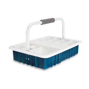 Phlebotomy Tray 16.5x11.5x9.5" 60 Place Teal Ea