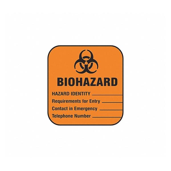 Labels Biohazard 4"x4" 100/Pk