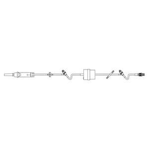 Continu-Flo IV Solution Set 10 Drops/mL 96" Y Inj M LL Adptr/Clr Grav 48/Ca