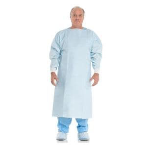 Chemotherapy Procedure Gown Polyethylene Universal Blue 100/Ca