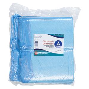 Incontinence Underpad Unisex 17x24" High Absorbency Blue 300/Ca