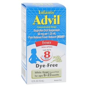 Advil Infant NSAID Suspension 50mg/1.25mL White Grape 0.5oz Ea