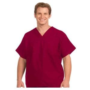 Fashion Poplin Scrub Shirt 1 Pckt X-Long Cap Short Sleeves Large Sngra Unisex Ea