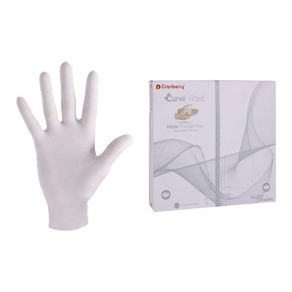 Curve Nitrile Exam Gloves Pro White Non-Sterile