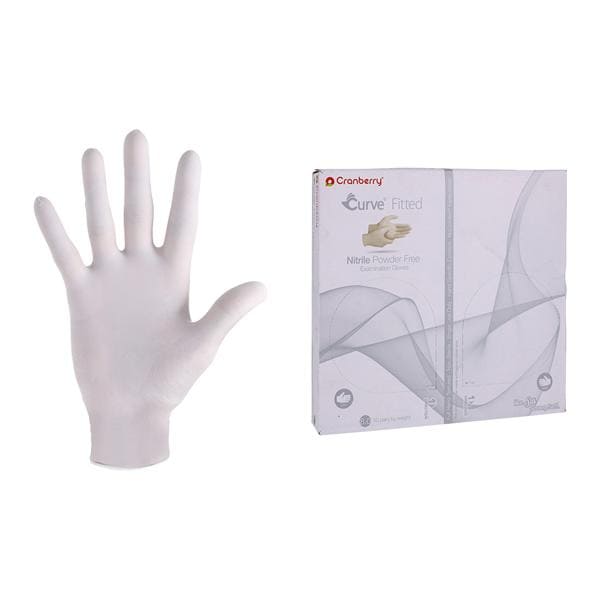 Curve Nitrile Exam Gloves Pro White Non-Sterile