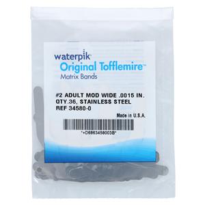 Waterpik Original Tofflemire® Matrix Band 0.0015 in Size Adult MOD Wide 2 36/Pk