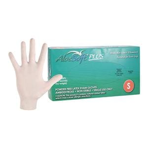 AloeSoft Plus Latex Exam Gloves Small Natural Non-Sterile