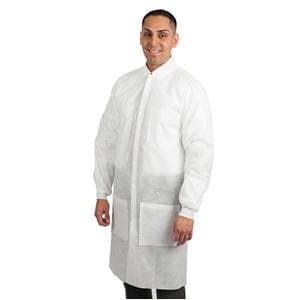 Maxi-Gard Protective Lab Coat SMS X-Large White 10/Pk