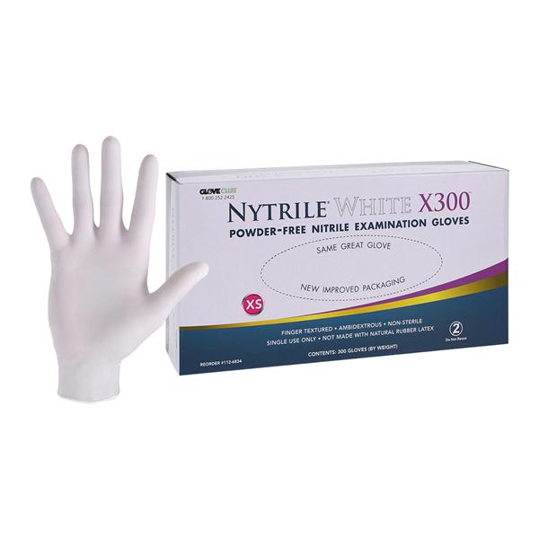 Nytrile White X300 Nitrile Exam Gloves X-Small White Non-Sterile