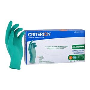 Criterion Chloroprene Exam Gloves Large Standard Green Non-Sterile