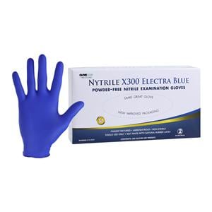 Nytrile X300 Nitrile Exam Gloves Medium Electra Blue Non-Sterile