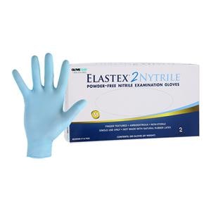 Elastex 2 Nitrile Exam Gloves Medium Powder Blue Non-Sterile
