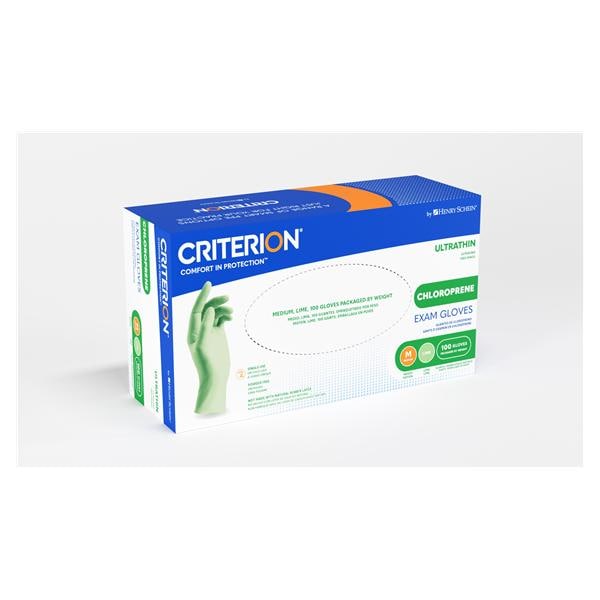 Criterion Ultrathin Chloroprene Exam Gloves Small Standard Lime Non-Sterile