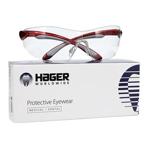 Uvex Ignite Eyewear Universal Clear Lens / Red & Silver Frame Ea