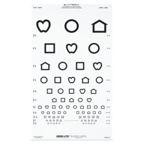 Illiterate Chart Vision Testing 20' Testing Distance Ea